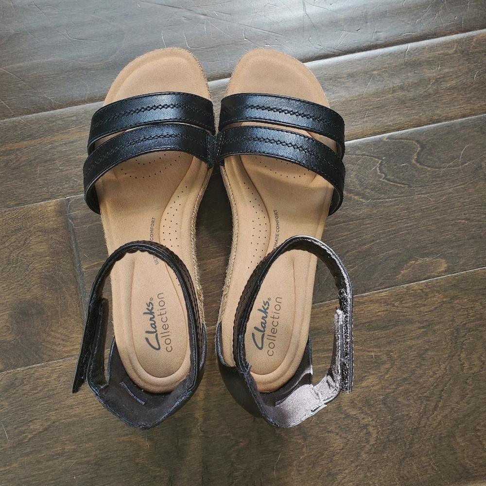 Clarks Lana glide sandal - black - 8M